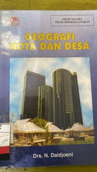 Image of Geografi Kota dan Desa