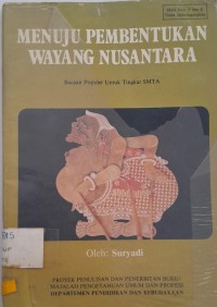 Image of Menuju Pembentukan Wayang Nusantara